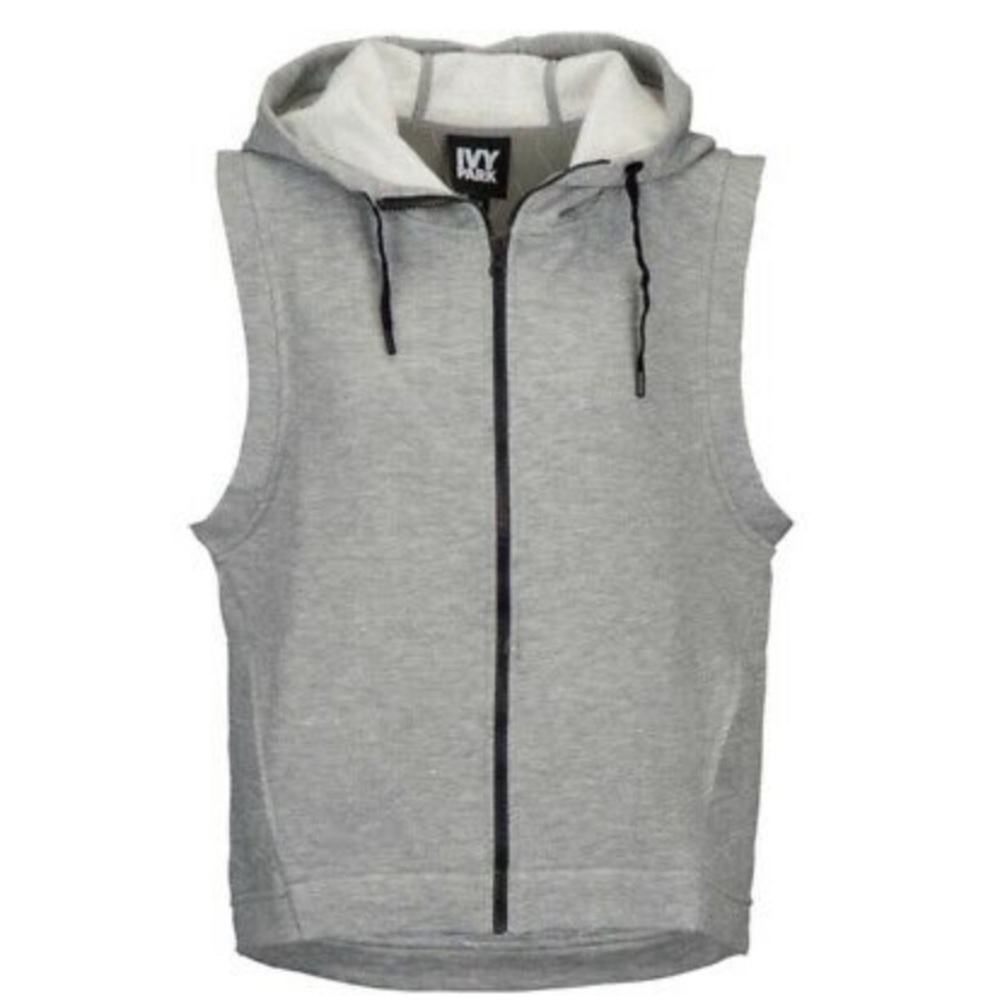 Grey IvyPark sweatshirt vest w/quilted Logo on